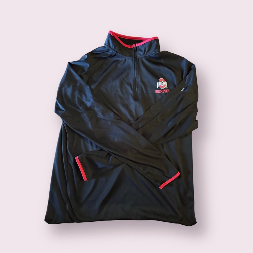 Ohio State Buckeyes 1/4 Zip Jacket NCAA Black - Size M
